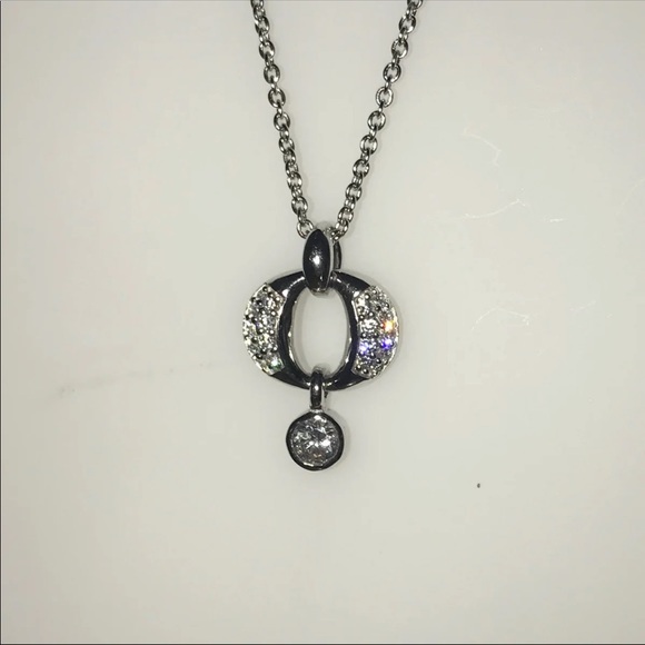 Sterling White Zircon Necklace by Fossil - Picture 2 of 8